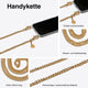 Handyhülle iPhone 13 Pro Max EleganceAura Set Handykette aus Metall & Kordel - Jalouza