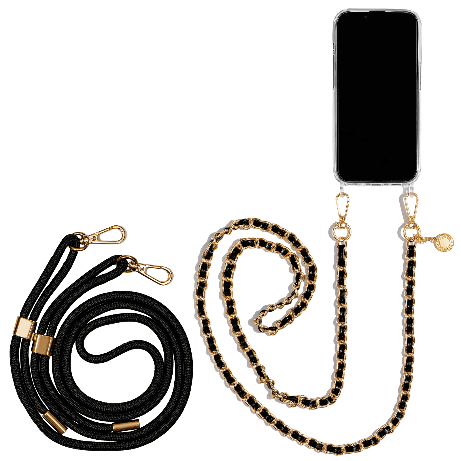 Handyhülle iPhone Crystal Clear mit Ledero Handykette und Sets - Jalouza